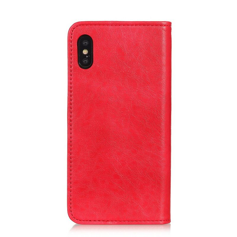 θηκη κινητου Xiaomi Redmi 9A Θήκη Flip Σχιστό Δέρμα Με Υφή