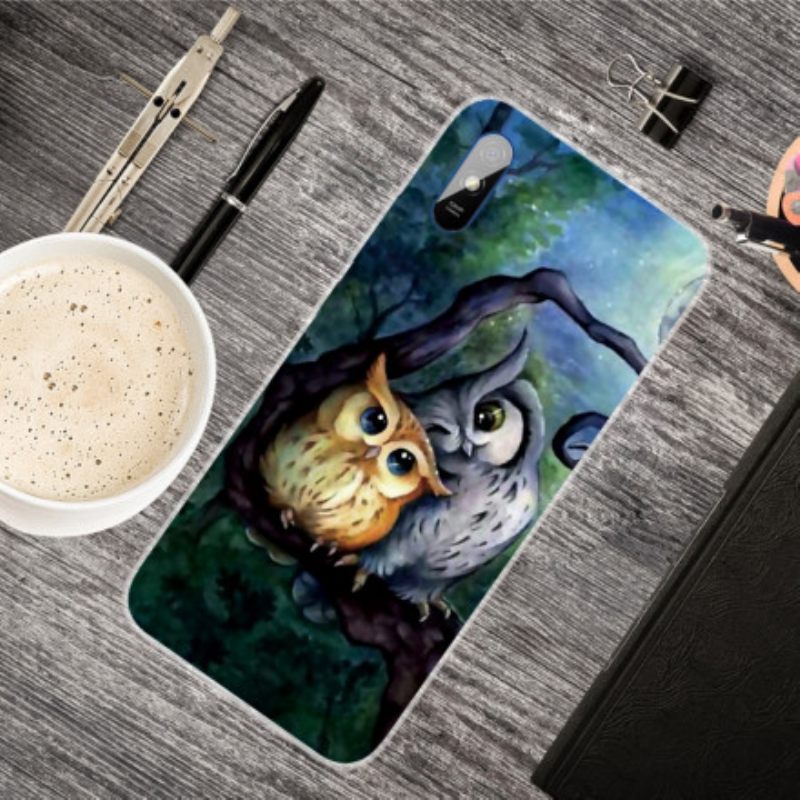 θηκη κινητου Xiaomi Redmi 9A Ζωγραφίζοντας Κουκουβάγιες