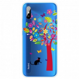 Θήκη Xiaomi Redmi 9A Γάτα Κάτω Από Το Χρωματιστό Δέντρο
