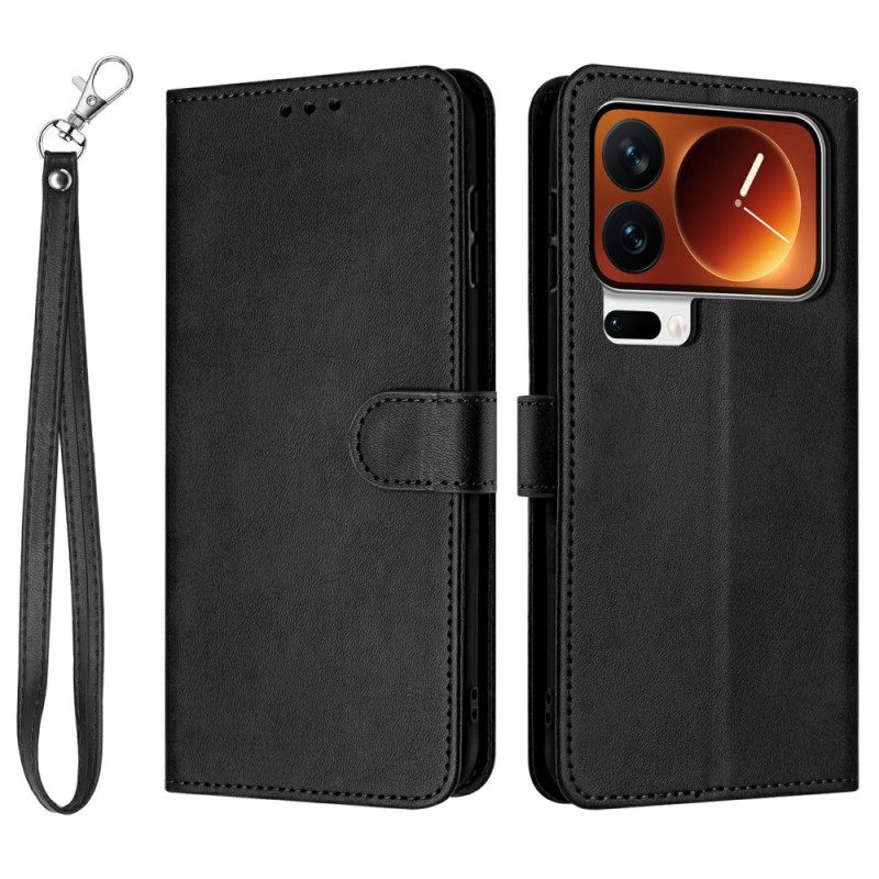 Δερματινη Θηκη Xiaomi 17 Pro Εφέ Δέρματος Με Κορδόνι