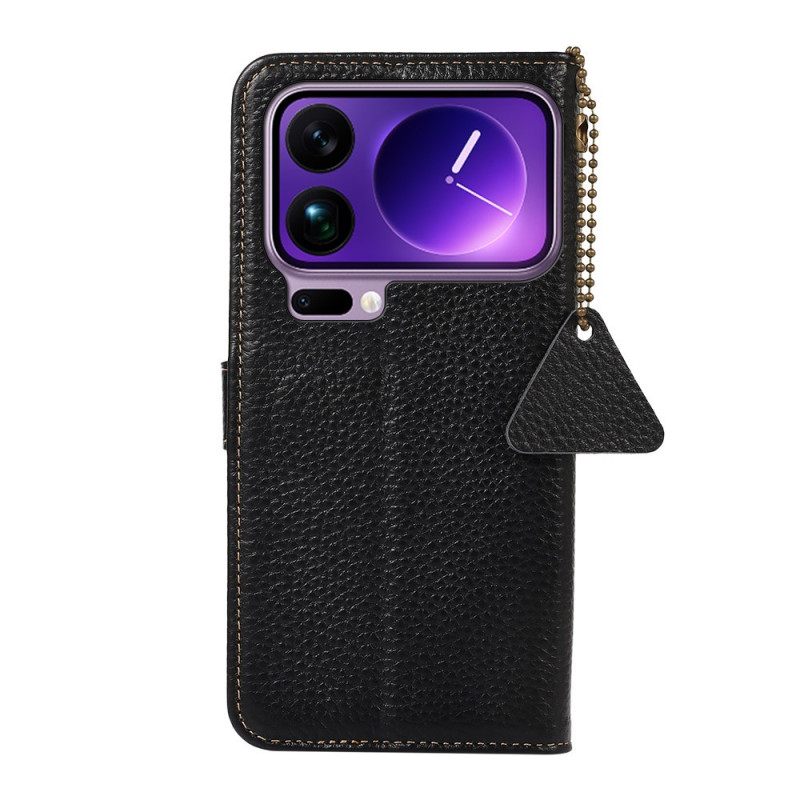 Δερματινη Θηκη Xiaomi 17 Pro Γνήσιο Δέρμα Με Μπλοκάρισμα Rfid