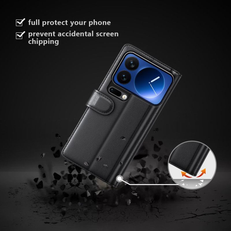 Δερματινη Θηκη Xiaomi 17 Pro Γνήσιο Δέρμα Σιλικόνης