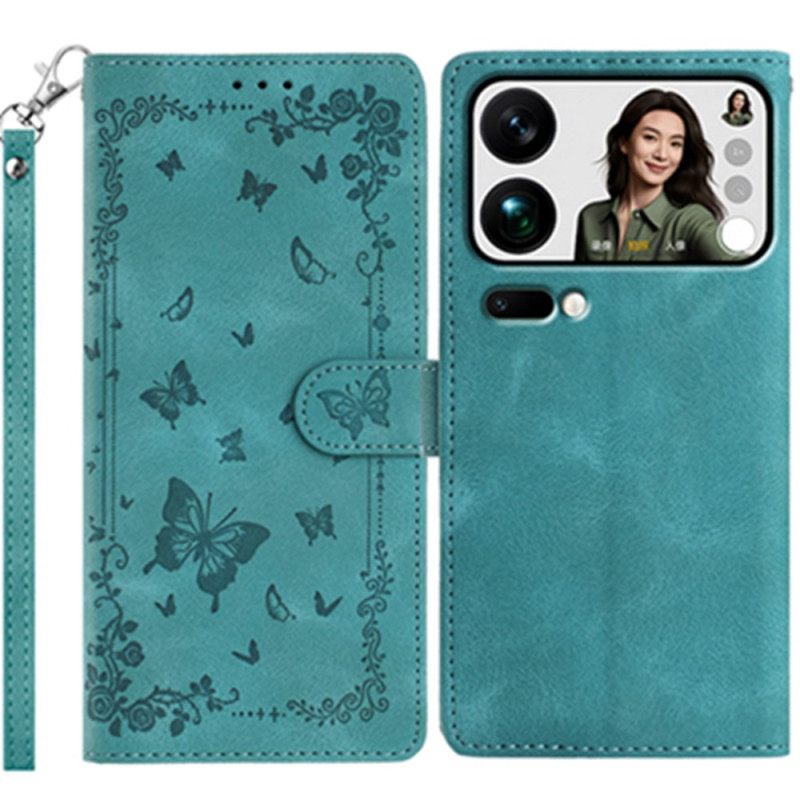 Δερματινη Θηκη Xiaomi 17 Pro Κήπος Με Λουλούδια