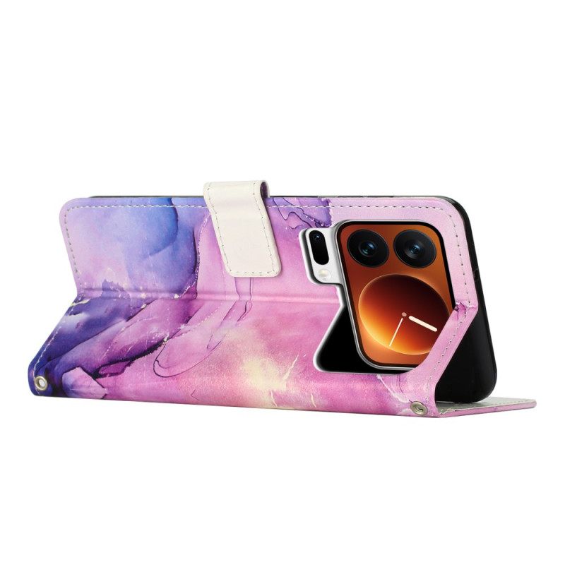 Δερματινη Θηκη Xiaomi 17 Pro Μάρμαρο Σιλικόνης