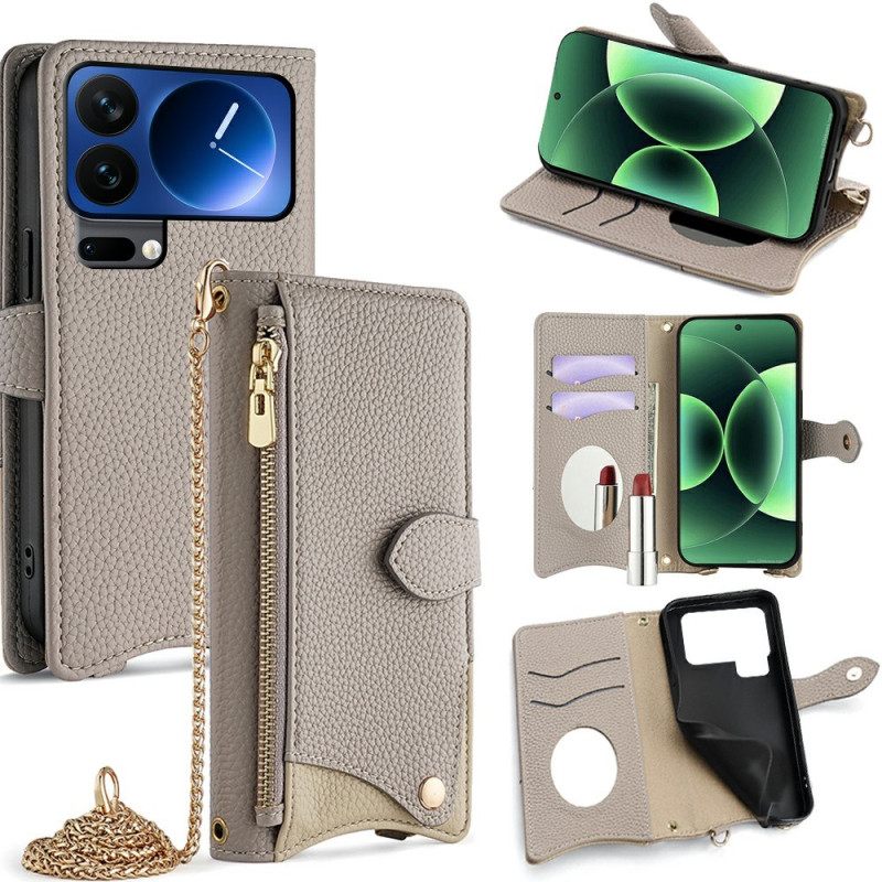 Δερματινη Θηκη Xiaomi 17 Pro Πορτοφόλι Με Αλυσίδα