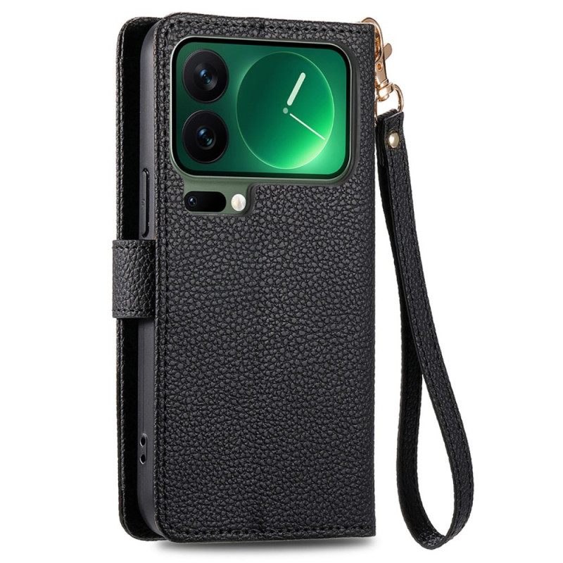 Δερματινη Θηκη Xiaomi 17 Pro Σχέδιο Καρδιάς Με Μπλοκάρισμα Rfid