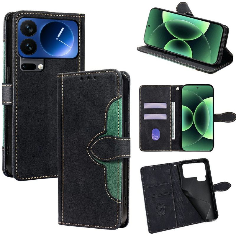 Δερματινη Θηκη Xiaomi 17 Pro Σχέδιο Με Λουλούδια