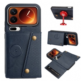 Δερματινη Θηκη Xiaomi 17 Pro Θήκη Καρτών Και Βάση Σιλικόνης