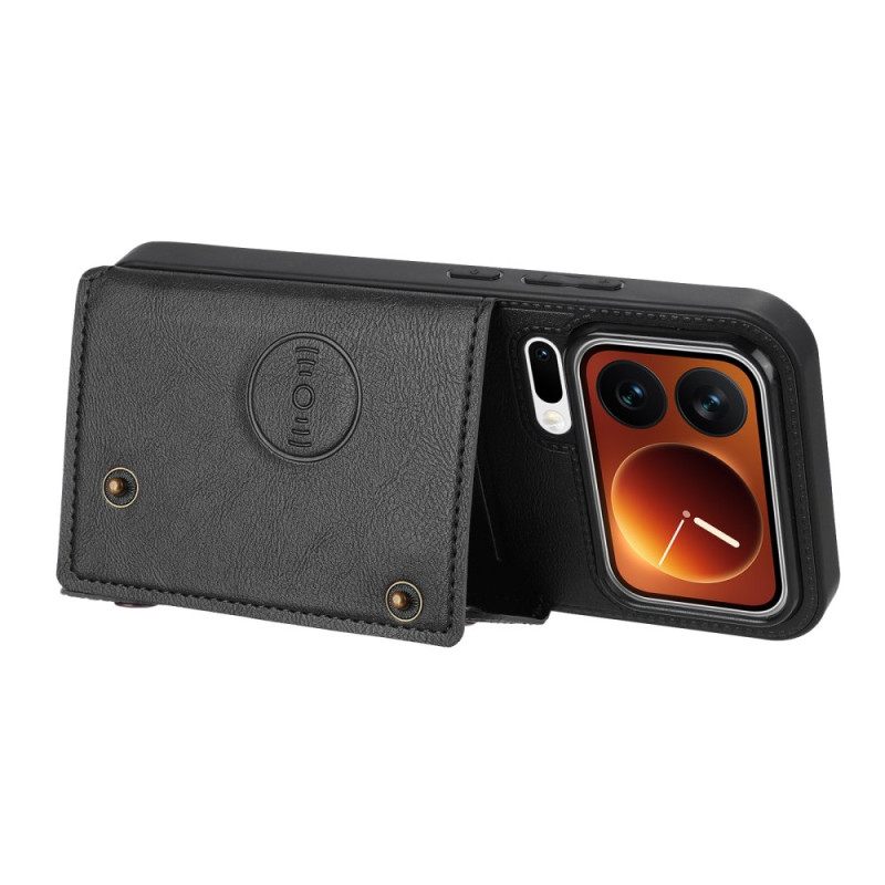 Δερματινη Θηκη Xiaomi 17 Pro Θήκη Καρτών Και Βάση Σιλικόνης