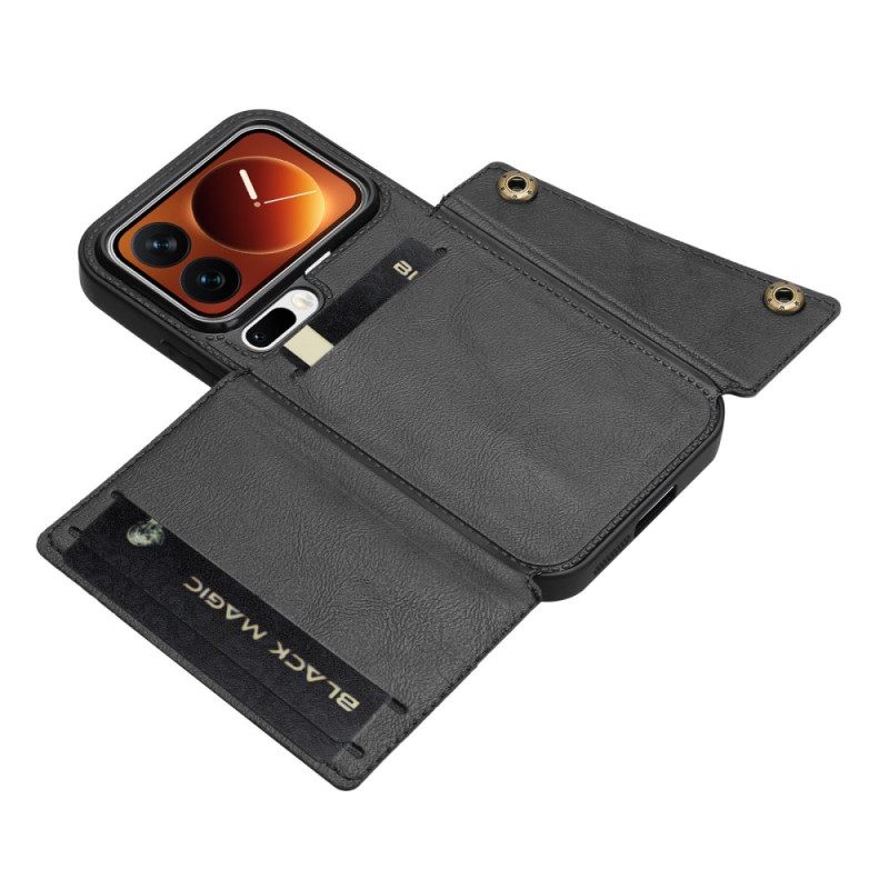 Δερματινη Θηκη Xiaomi 17 Pro Θήκη Καρτών Και Βάση Σιλικόνης