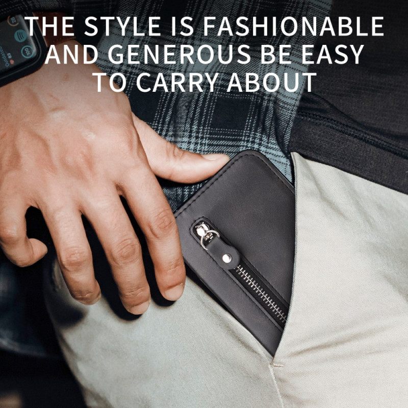 Δερματινη Θηκη Xiaomi 17 Pro Τσέπη Με Φερμουάρ