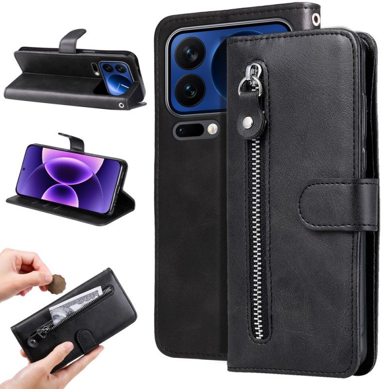 Δερματινη Θηκη Xiaomi 17 Pro Τσέπη Με Φερμουάρ