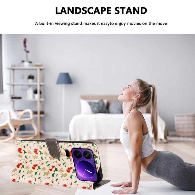 Δερματινη Θηκη Xiaomi 17 Pro Χριστούγεννα Σιλικόνης