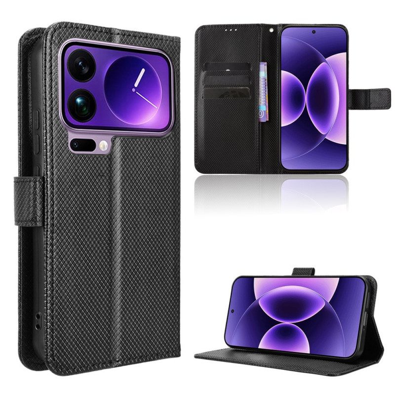 Δερματινη Θηκη Xiaomi 17 Pro Υφασμάτινο Δέρμα Με Υφή Σιλικόνης