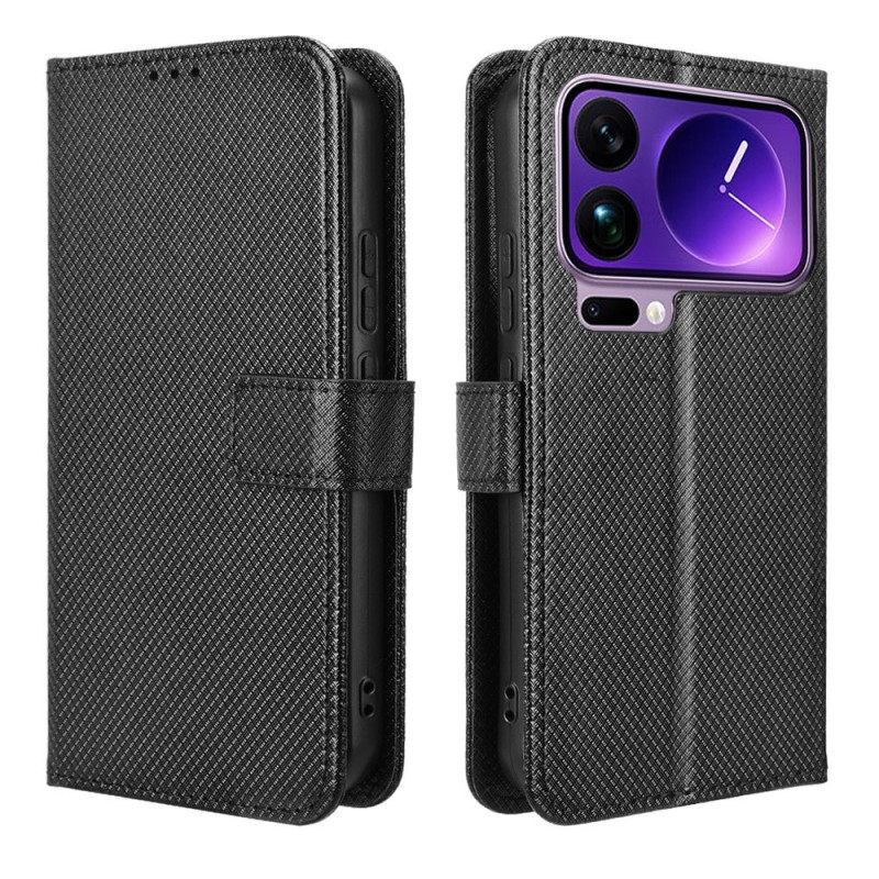 Δερματινη Θηκη Xiaomi 17 Pro Υφασμάτινο Δέρμα Με Υφή Σιλικόνης