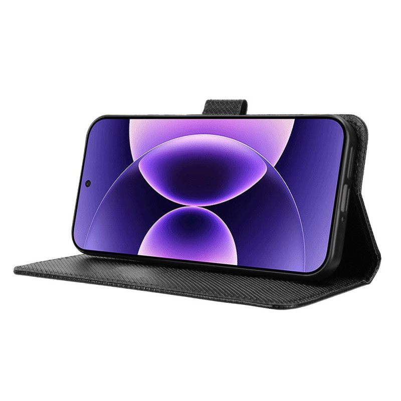 Δερματινη Θηκη Xiaomi 17 Pro Υφασμάτινο Δέρμα Με Υφή Σιλικόνης