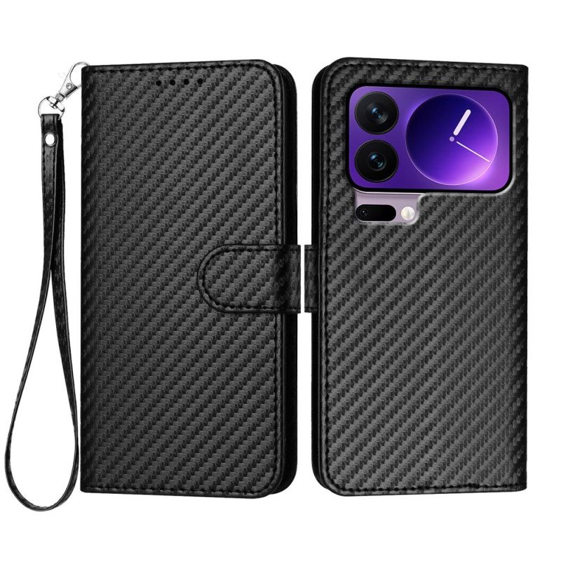 Δερματινη Θηκη Xiaomi 17 Pro Υφή Από Ανθρακονήματα