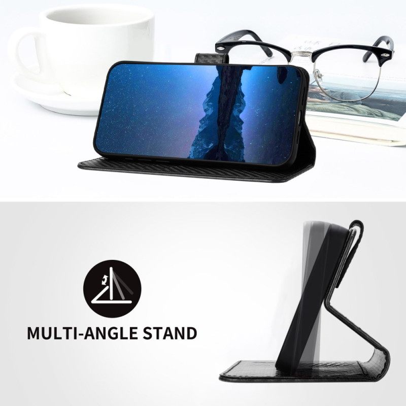 Δερματινη Θηκη Xiaomi 17 Pro Υφή Από Ανθρακονήματα