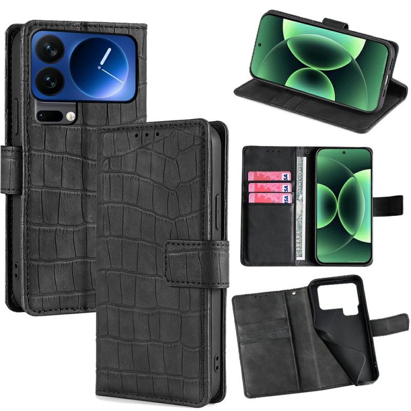 Δερματινη Θηκη Xiaomi 17 Pro Υφή Κροκόδειλου Σιλικόνης