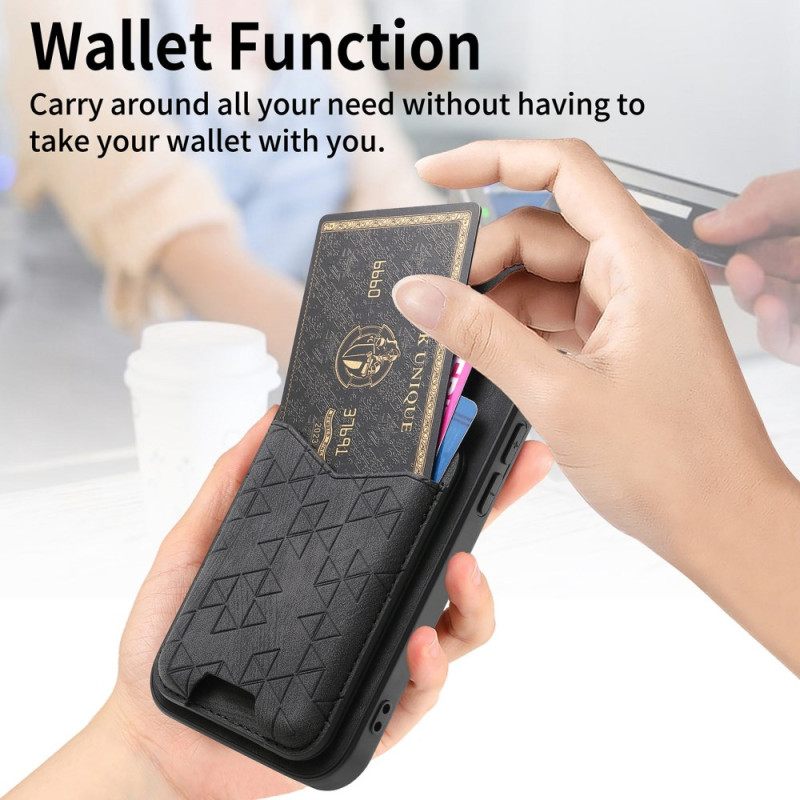 Κάλυμμα Xiaomi 17 Pro Θήκη Για Κάρτες Και Βάση Με Χαραγμένο Σχέδιο