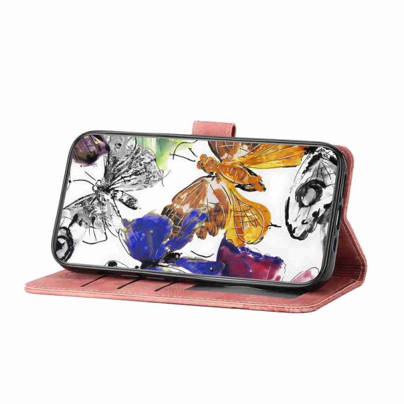 Θηκη Κινητου Xiaomi 17 Pro Σχέδιο Πεταλούδας Με Εφέ Σουέτ