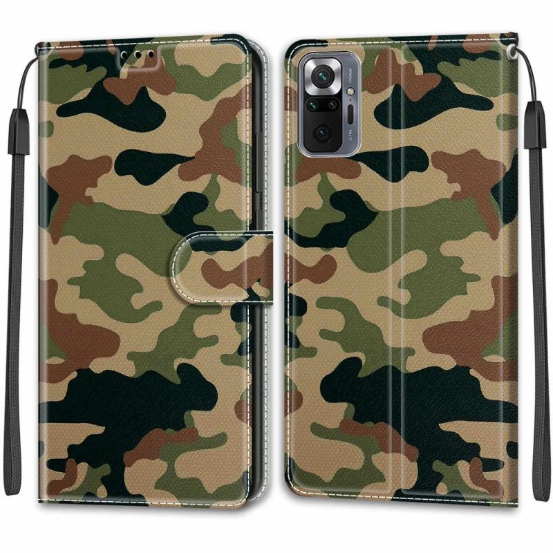 Κάλυμμα Xiaomi Redmi Note 10 Pro με κορδονι Στρατιωτικό Καμουφλάζ Strappy