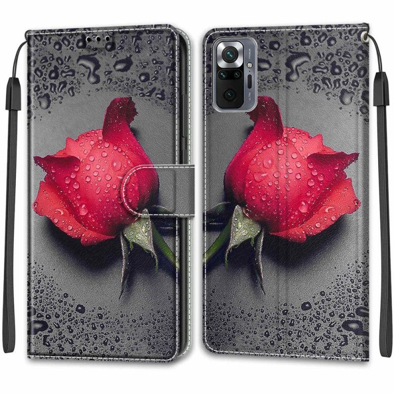 Κάλυμμα Xiaomi Redmi Note 10 Pro Τριαντάφυλλα Με Λουράκι