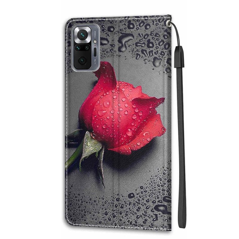 Κάλυμμα Xiaomi Redmi Note 10 Pro Τριαντάφυλλα Με Λουράκι