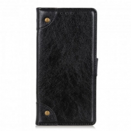 Κάλυμμα Xiaomi Redmi Note 10 Pro Vintage Rivets Nappa Leather Style