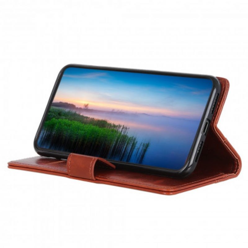 Κάλυμμα Xiaomi Redmi Note 10 Pro Vintage Rivets Nappa Leather Style