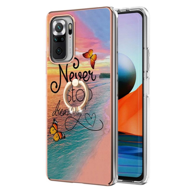θηκη κινητου Xiaomi Redmi Note 10 Pro Δαχτυλίδι-υποστήριξη Μην Σταματήσετε Ποτέ Να Ονειρεύεστε