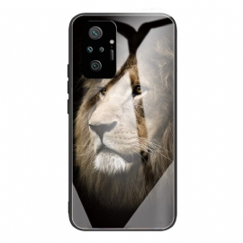 θηκη κινητου Xiaomi Redmi Note 10 Pro Lion Head Tempered Glass