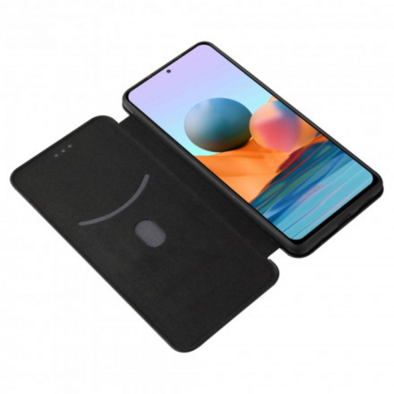 θηκη κινητου Xiaomi Redmi Note 10 Pro Θήκη Flip Ανθρακονήματα Με Δακτύλιο Στήριξης