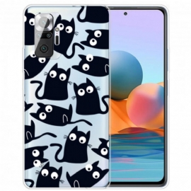 Θήκη Xiaomi Redmi Note 10 Pro Πολλαπλές Μαύρες Γάτες