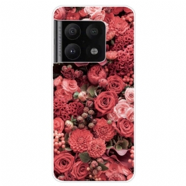 θηκη κινητου OnePlus 10 Pro 5G Ροζ Λουλούδια