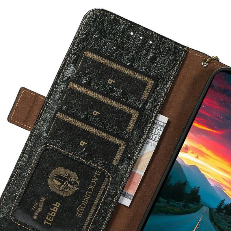 Δερματινη Θηκη iPhone Air Σχέδιο Στρουθοκάμηλου Με Αποκλεισμό Rfid