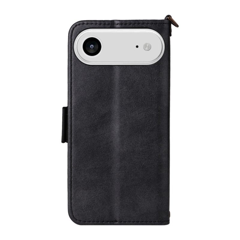 Δερματινη Θηκη iPhone Air Vintage Σχέδιο Με Λουράκι Ώμου Σιλικόνης