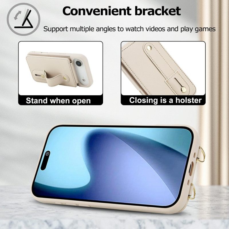 Κάλυμμα iPhone Air Θήκη Καρτών Και Λουράκι Ώμου