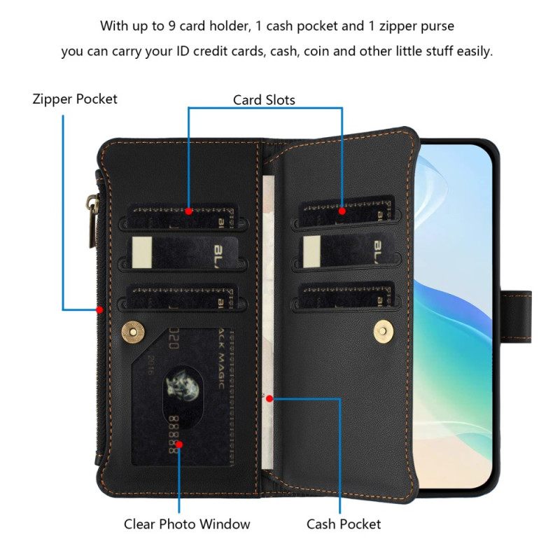 Θηκη Κινητου iPhone Air Θήκες Κινητών Πορτοφόλι Με 9 Υποδοχές Καρτών Με Λουράκι