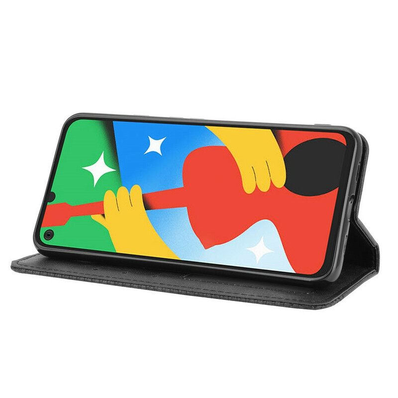 θηκη κινητου Google Pixel 4A 5G Θήκη Flip Στυλιζαρισμένο Vintage Δερμάτινο Εφέ