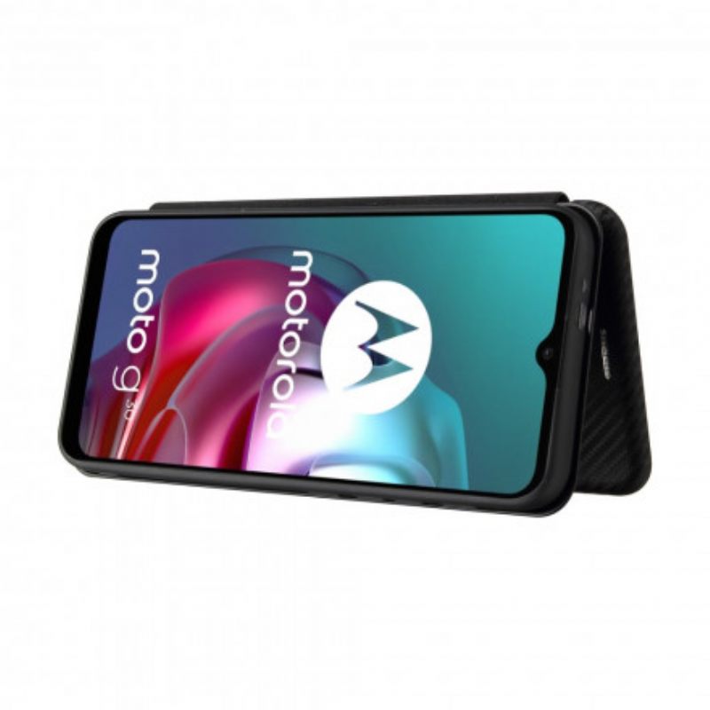 θηκη κινητου Moto G10 / G30 Θήκη Flip Έγχρωμη Σιλικόνη Άνθρακα