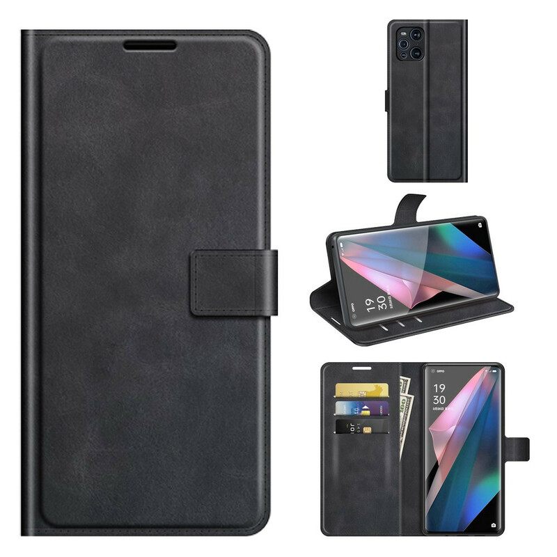 Θήκη Flip Oppo Find X3 / X3 Pro Slim Extreme Leather Effect