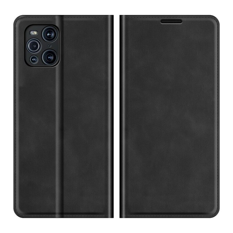 θηκη κινητου Oppo Find X3 / X3 Pro Θήκη Flip Εφέ Μαλακού Δέρματος