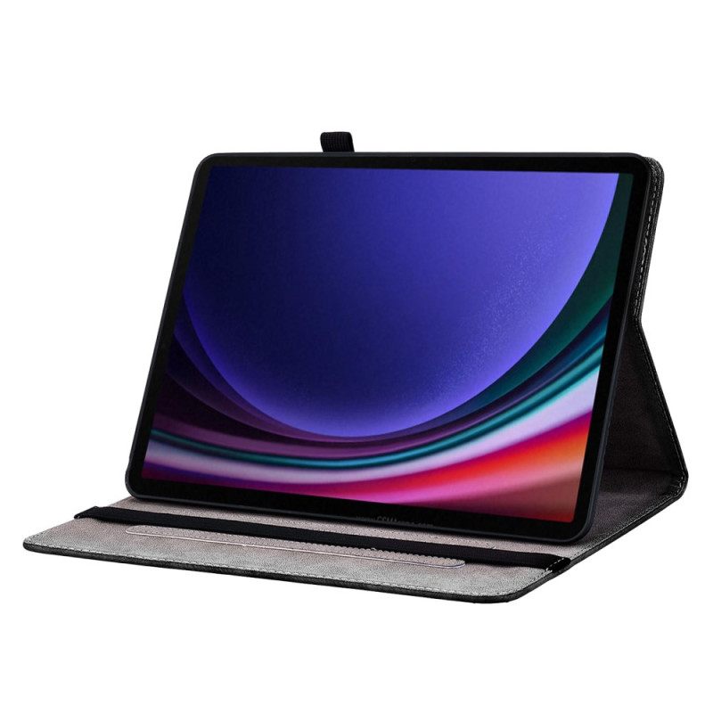 Δερματινη Θηκη Samsung Galaxy Tab S10 Fe Μαύρη Ορχιδέα