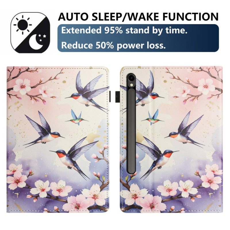 Δερματινη Θηκη Samsung Galaxy Tab S10 Fe Πουλιά