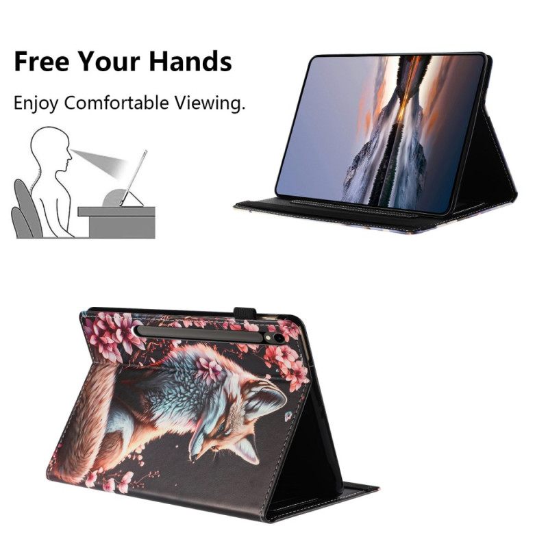 Δερματινη Θηκη Samsung Galaxy Tab S10 Fe Σχέδιο Με Αλεπού