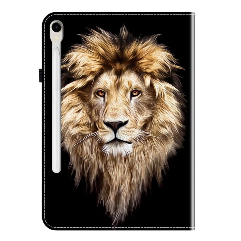 Δερματινη Θηκη Samsung Galaxy Tab S10 Fe Σχέδιο Με Κεφαλή Λιονταριού