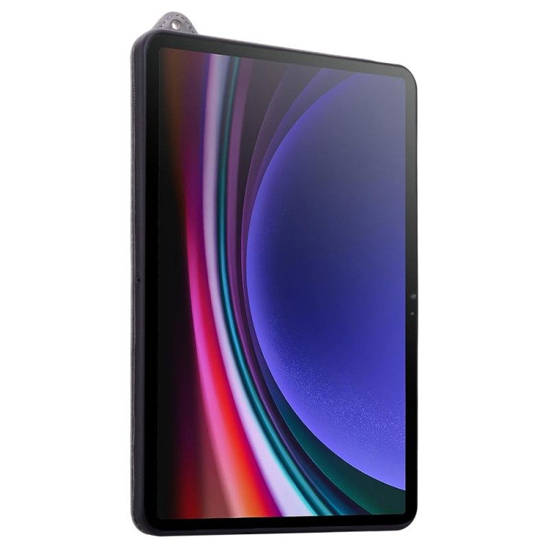 Κάλυμμα Samsung Galaxy Tab S10 Fe Δερμάτινο Εφέ Με Λουράκι