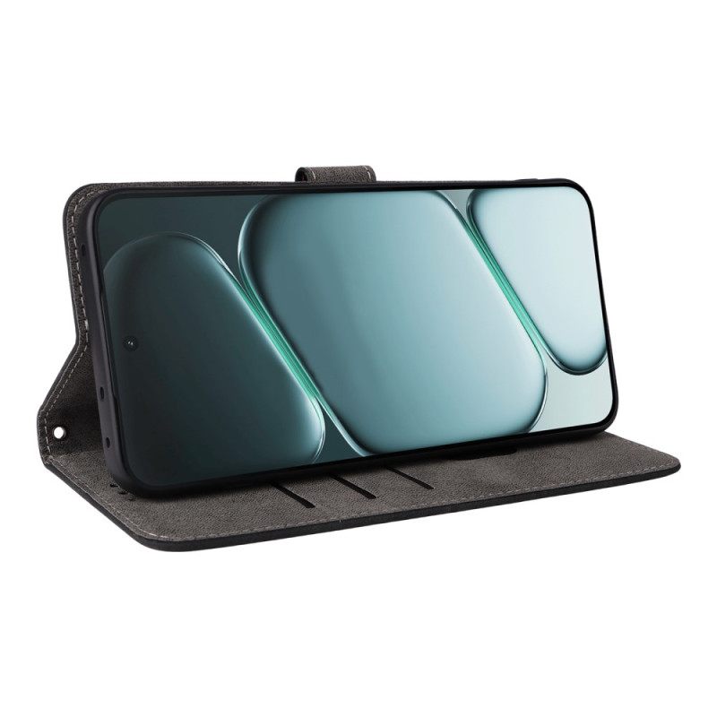 Δερματινη Θηκη Oneplus 15r Εφέ Σουέτ Με Μπλοκάρισμα Rfid