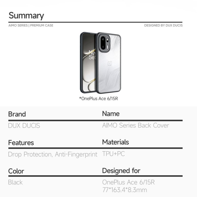 Κάλυμμα Oneplus 15r Σειρά Aimo Dux Ducis Σιλικόνης